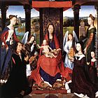 The Donne Triptych [detail 2, central panel] by Hans Memling